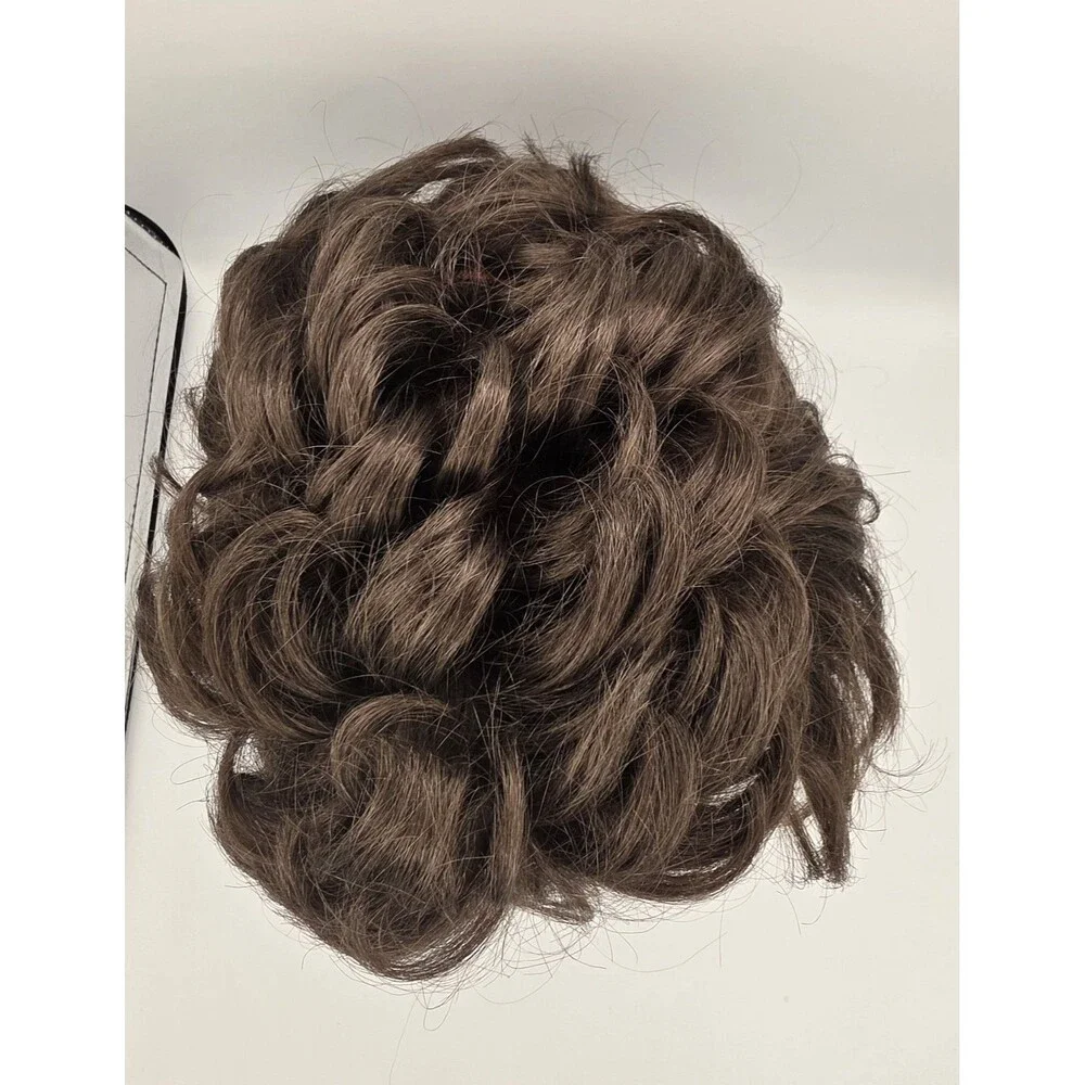 Vintage DYNEL 100% Modacrylic Wig Short Brown Curly‎ Style Hair Piece